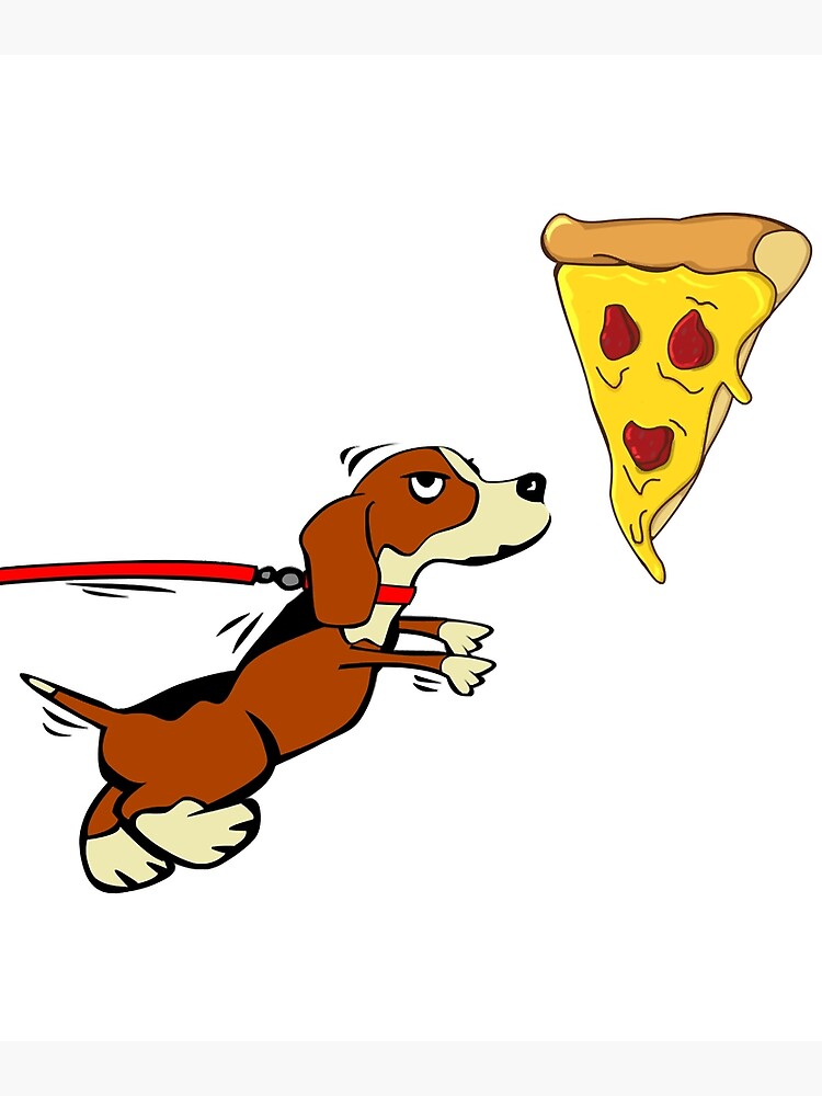 "Dog Eating A Pizza my dog ate a pizza slice " Poster for Sale by