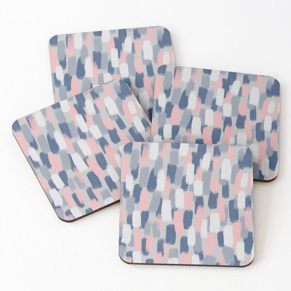 Item preview, Abstract, Navy Blue, Grey and Blush Pink Paint Brush Effect designed and sold by OneThreeSix.