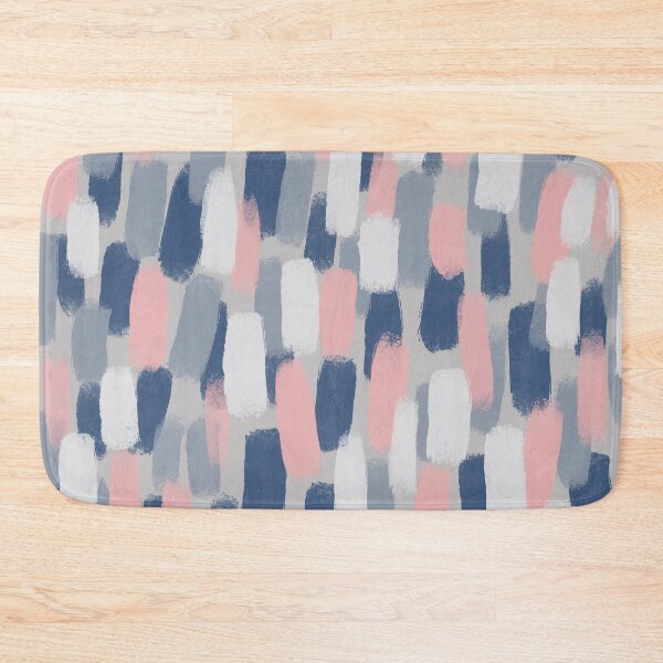 Item preview, Abstract, Navy Blue, Grey and Blush Pink Paint Brush Effect designed and sold by OneThreeSix.
