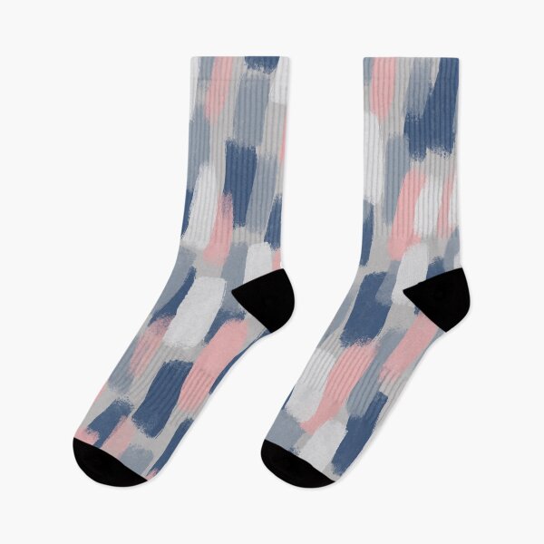 Item preview, Abstract, Navy Blue, Grey and Blush Pink Paint Brush Effect designed and sold by OneThreeSix.