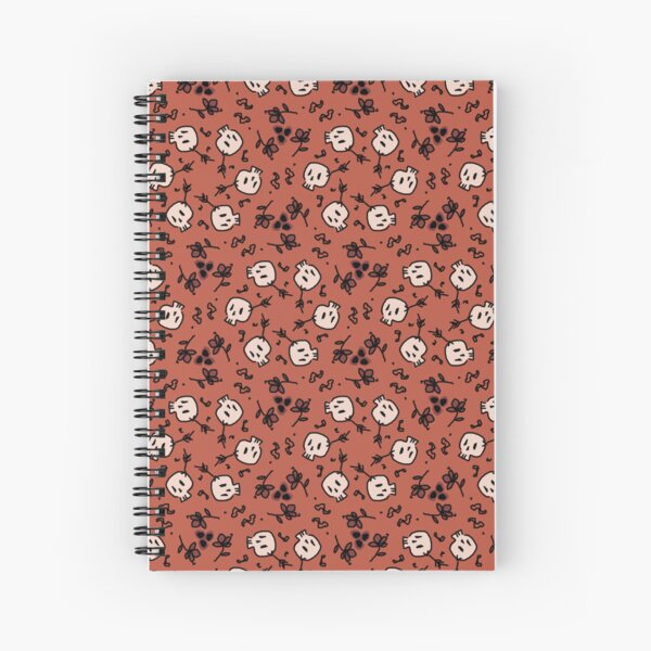 Sketchy Skulls Autumn Graves Spiral Notebook