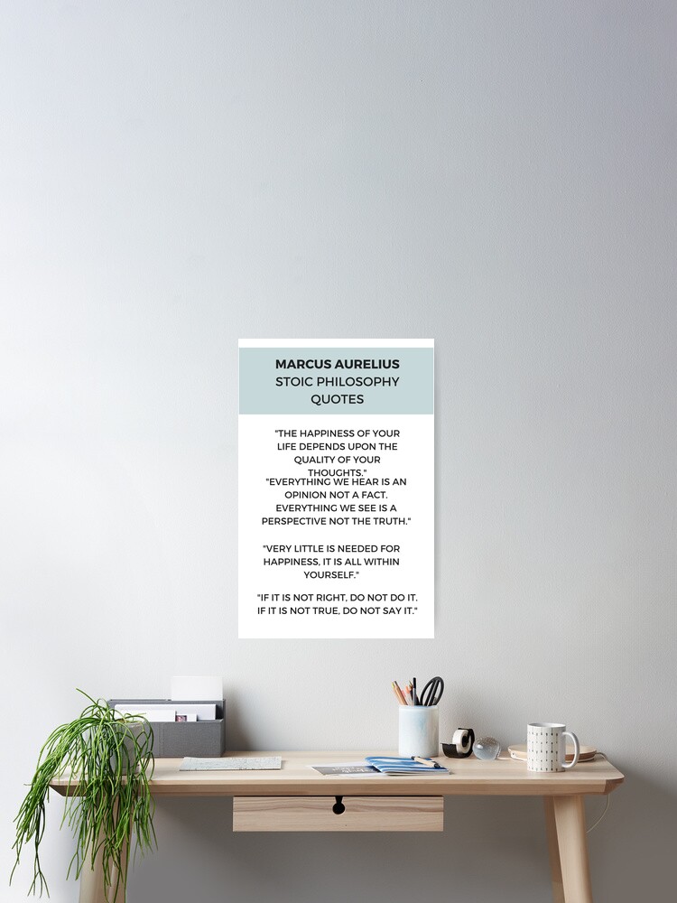 Poster Citations De Philosophie Stoique Par Ideasforartists Redbubble