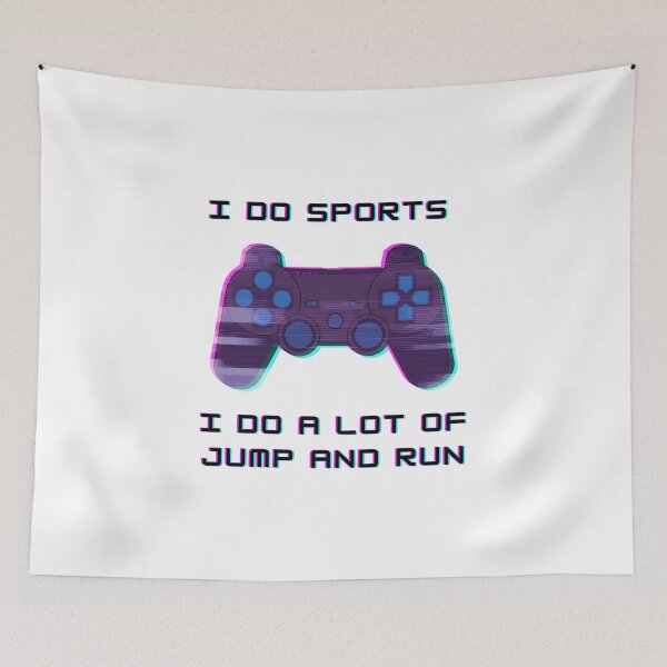 Item preview, Funny Gaming Saying Gamer Sports Jump and Run designed and sold by CreatDifference.