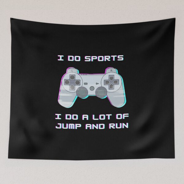 Item preview, Funny Gaming Saying Gamer Jump and Run Sports designed and sold by CreatDifference.