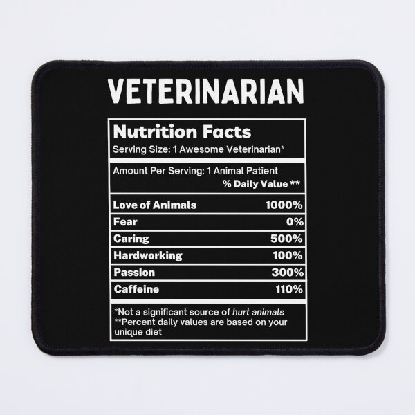 Item preview, Veterinarian Funny Nutrition Facts designed and sold by SpeakSarcasm.