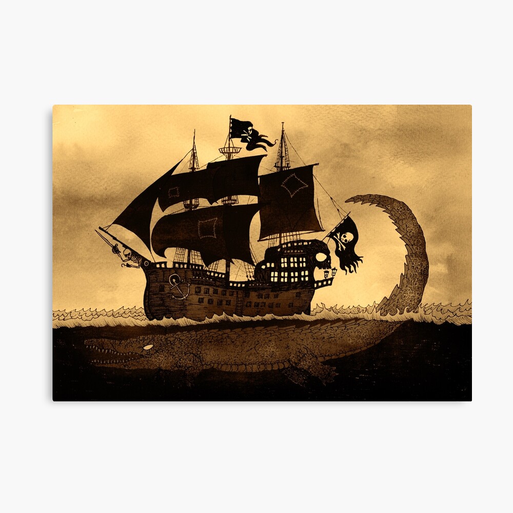 Peter Pan The Jolly Roger Captain Hook Pirate Ship Silhouette