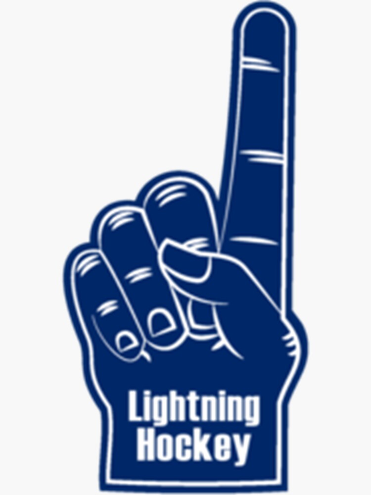 "Tampa Bay Lightning Hockey Foam Finger " Sticker for Sale by