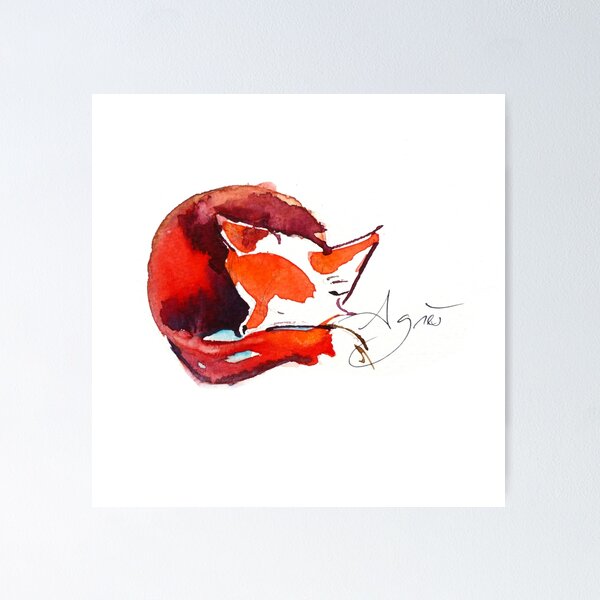 Item preview, Sleeping fox designed and sold by PinceauDansant.