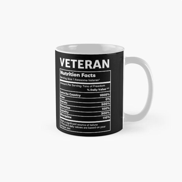 Item preview, Veteran Funny Nutrition Facts designed and sold by SpeakSarcasm.