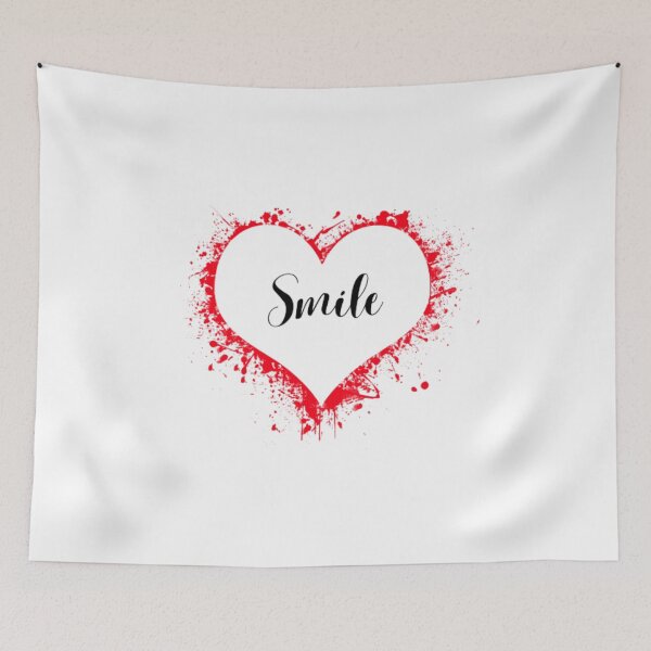 Item preview, red heart with a big smile designed and sold by Bashini.