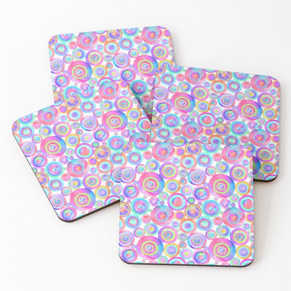 Item preview, Circles multicolored seamless pattern designed and sold by meesara.