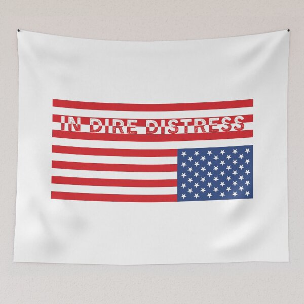 Item preview, Upside Down USA Flag: In Dire Distress designed and sold by Happy Puppy Print On Demand.