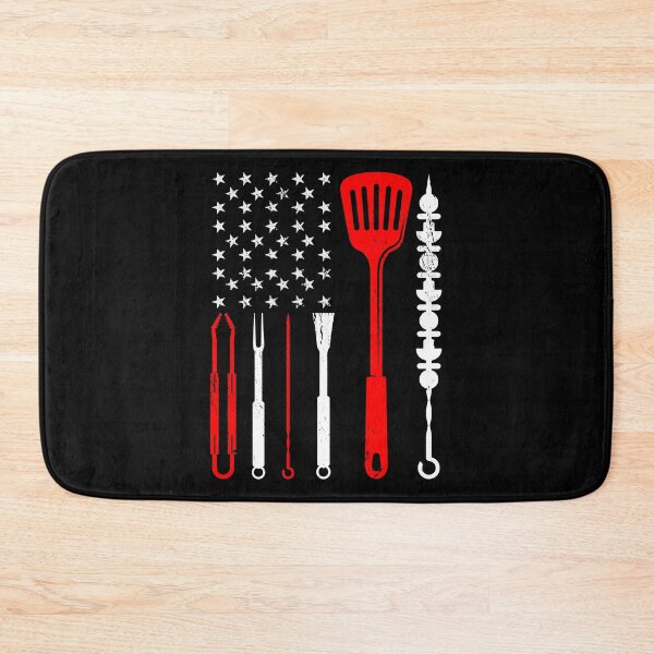 Item preview, American Grillmaster USA Flag Smoking Barbeque BBQ Lover designed and sold by haselshirt.