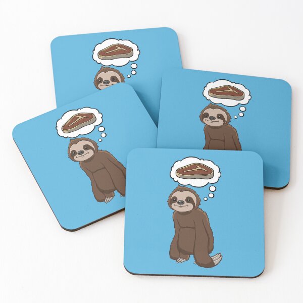 Item preview, Sloth thinking about eating steak designed and sold by jonmlam.