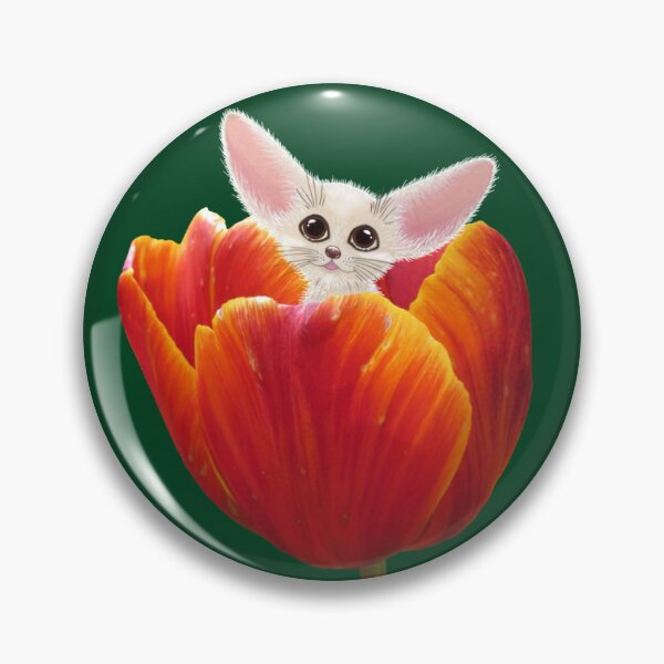 Item preview, Little Fennec Fox in Flower designed and sold by Soozie Wray.