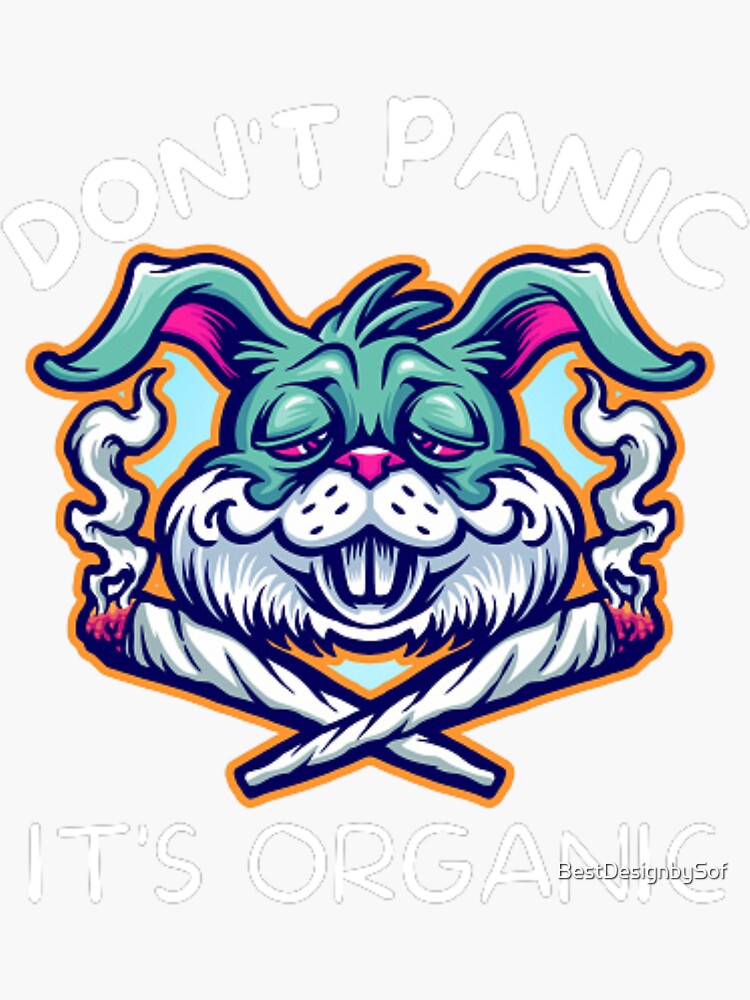 "Don't Panic It's Organic" Sticker for Sale by BestDesignbySof | Redbubble