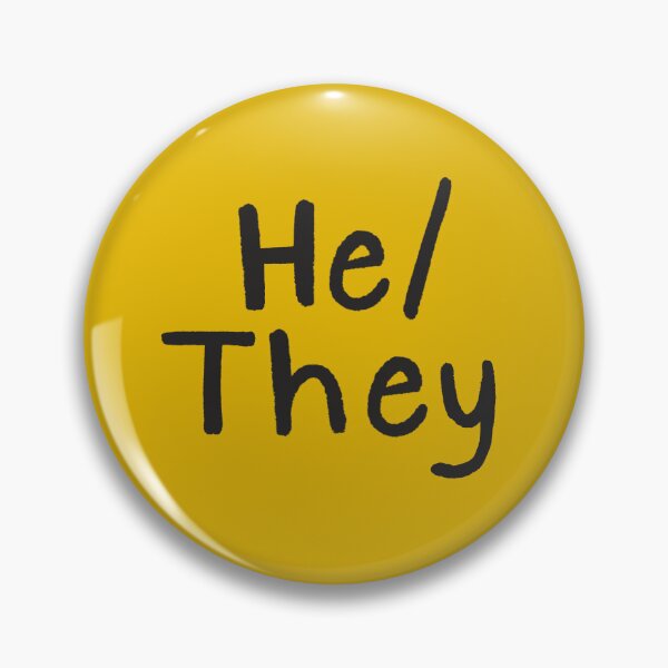 Item preview, Yellow He/They (Black Text) designed and sold by Smoltsuki.