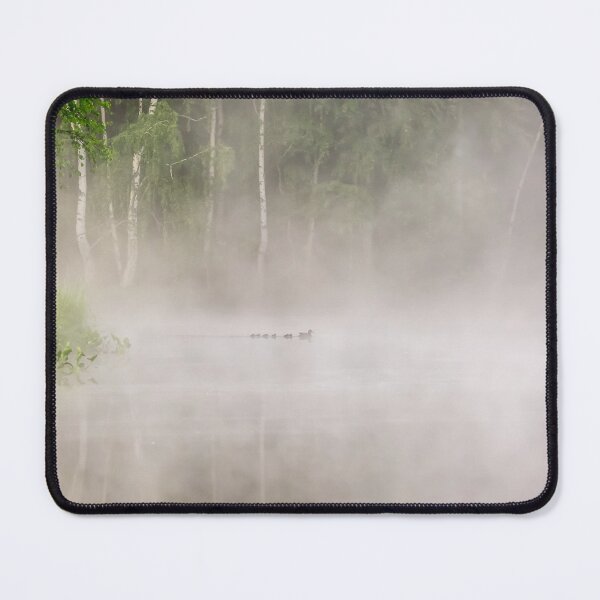 Item preview, Foggy morning on the lake with ducklings designed and sold by Svetlana Korneliuk.