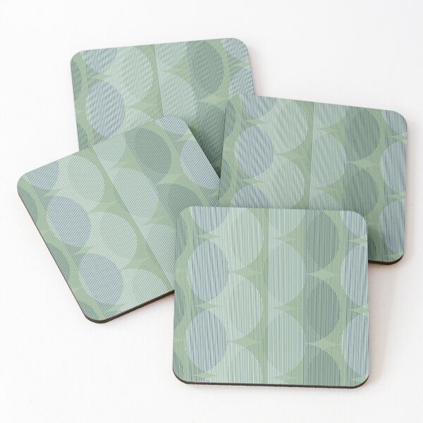 Item preview, Green and grey geometric waves designed and sold by pakanta.