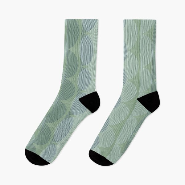 Item preview, Green and grey geometric waves designed and sold by pakanta.