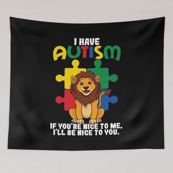 Item preview, I Have Autism Puzzle Piece Lion Awareness Day Asperger designed and sold by HaaChris-Artis.