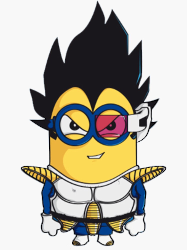 Minion Vegeta Sticker For Sale By Byrd Maureen Redbubble