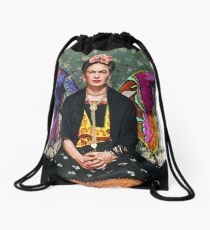 frida kahlo Drawstring Bag