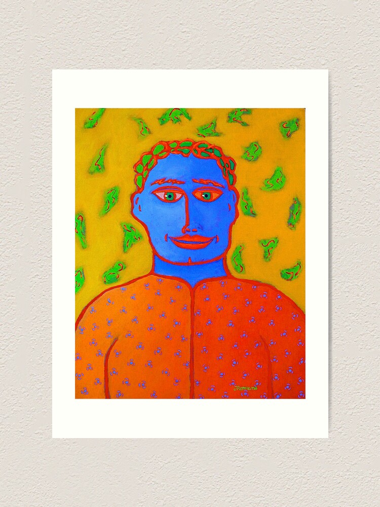 Thumbnail 1 of 3, Art Print, MR. BLUE designed and sold by JoeRomano.