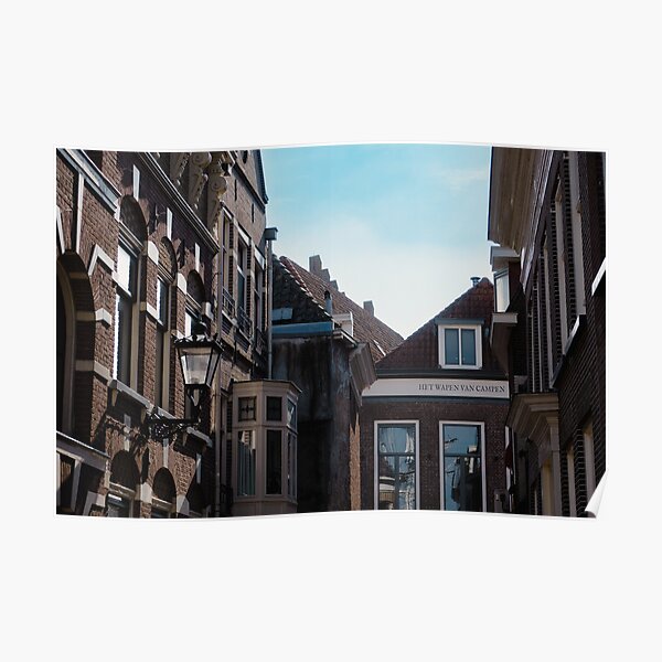 "houses in the city of Gouda in the Netherlands." Poster for Sale by