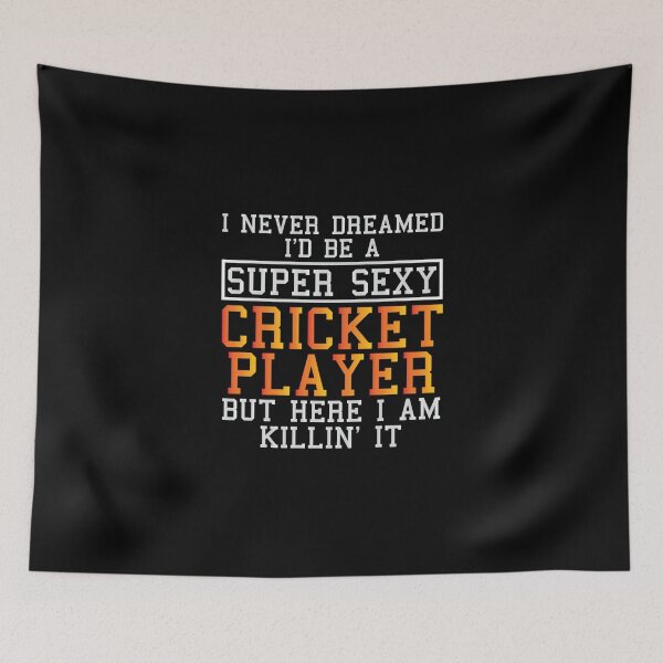 Item preview, Cricket Player Never Dreamed Funny Cricketer Essential T-Shirt designed and sold by gloria1os.