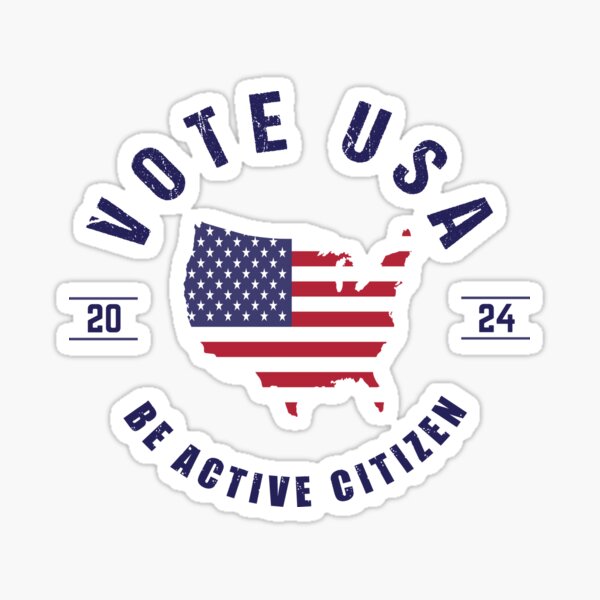 Vote 2024 United States Presidential Election Sticker For Sale By   St,small,507x507 Pad,600x600,f8f8f8.u1 