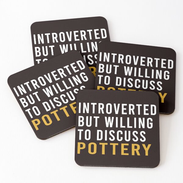 Item preview, Introverted But Willing To Discuss Pottery designed and sold by Aerial Addicts.