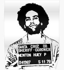 HUEY P. NEWTON-MUGSHOT Poster