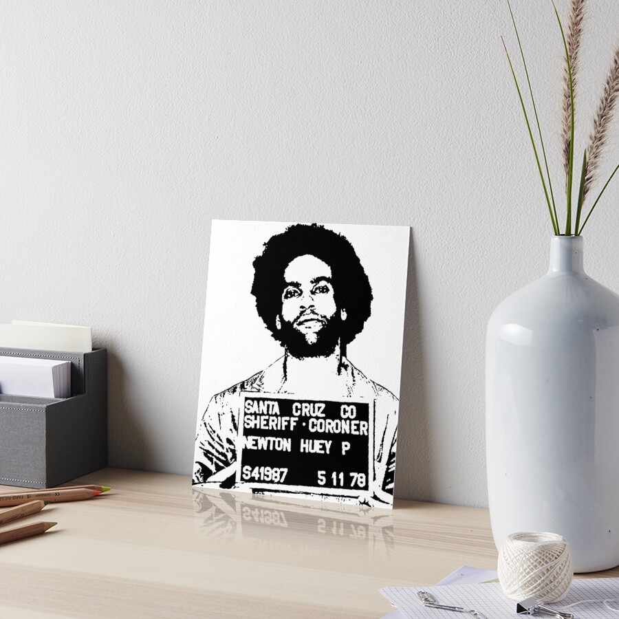 HUEY P. NEWTON-MUGSHOT Art Board Print