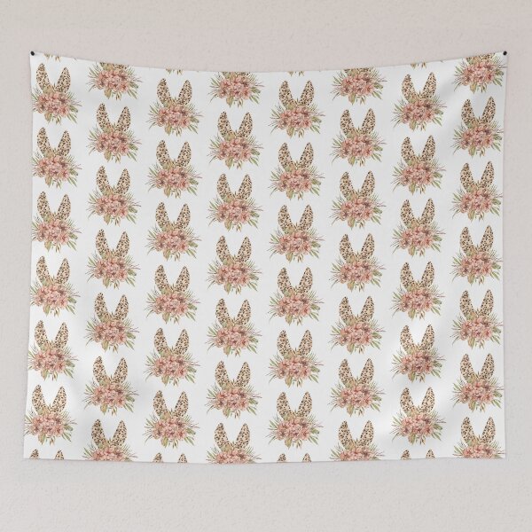Item preview, Cute floral bunny ears watercolor illustration designed and sold by tiana-geo.