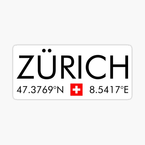 Item preview, Switzerland - Zurich City Coordinates designed and sold by n0madd.