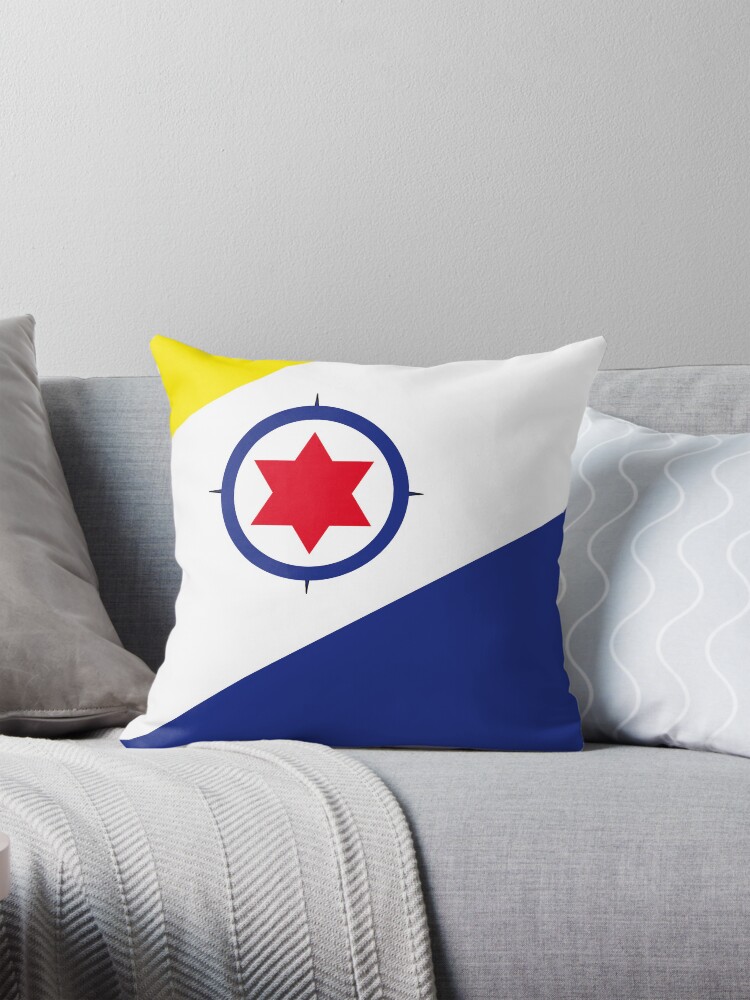 Aperçu 1 sur 4. Coussin avec l'œuvre Drapeau de Bonaire créée et vendue par Shorlick.