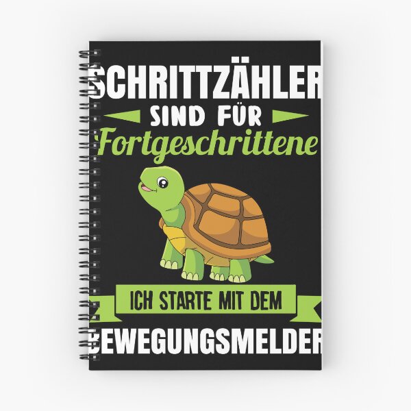 Aperçu de l'œuvre Schildkröte Schrittzähler Lustiger Spruch Sportmuffel Sport créée et vendue par Lenny Stahl.