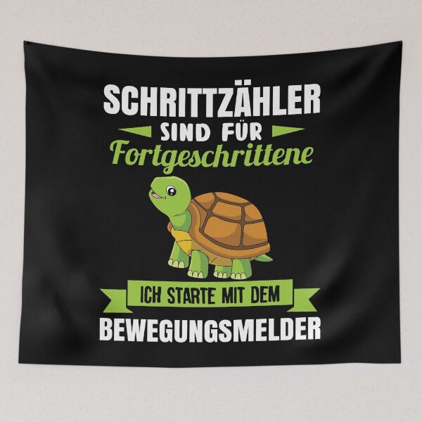Artikelvorschau, Schildkröte Schrittzähler Lustiger Spruch Sportmuffel Sport entworfen und verkauft von Lenny Stahl.