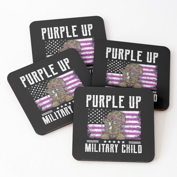 Item preview, I Purple Up Month Of Military Child Kids Boots US Flag designed and sold by HaaChris-Artis.