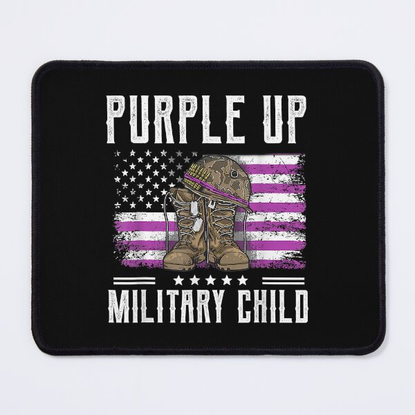 Item preview, I Purple Up Month Of Military Child Kids Boots US Flag designed and sold by HaaChris-Artis.