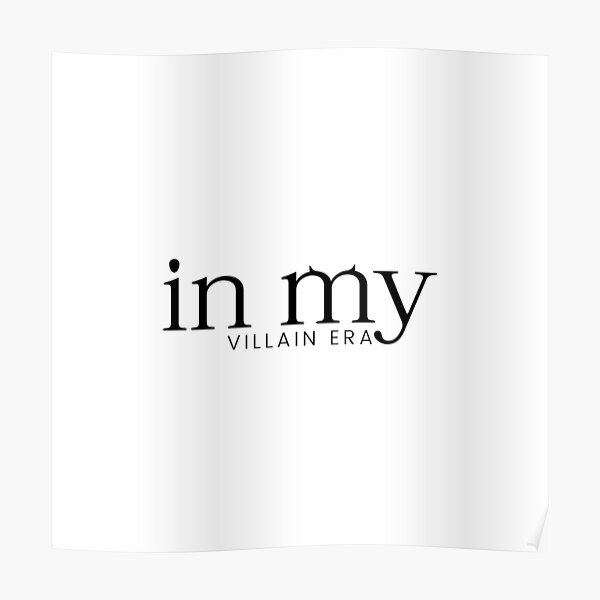 "Villain Quotes In My Villain Era Gift for Baddie Horns" Poster