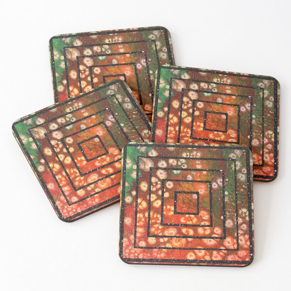 Item preview, Moria Refugee - Dutch Pour Orange Green Squares designed and sold by HopeProject.