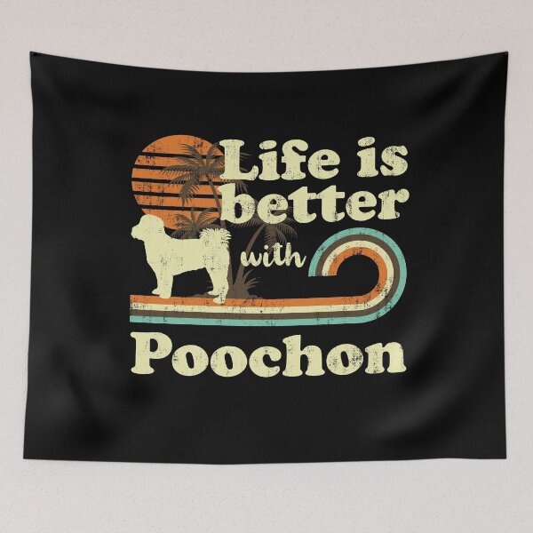 Item preview, Life is Better with Poochon Vintage designed and sold by rafaeltto.