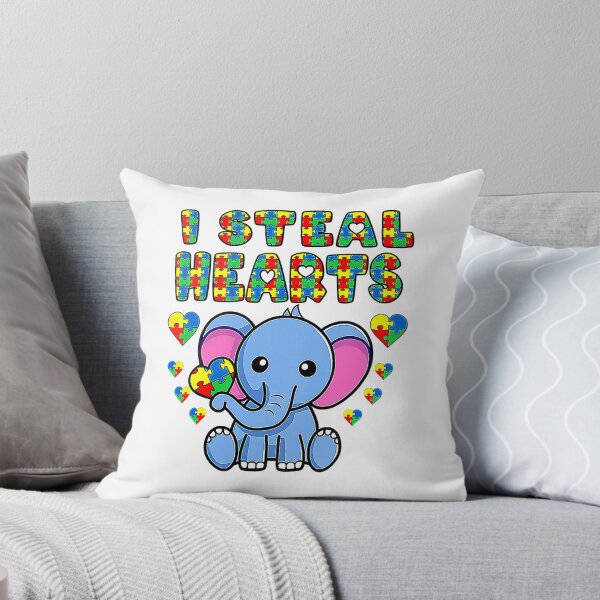 Item preview, I Steal Hearts Autism Awareness Elephant Puzzle Piece designed and sold by HaaChris-Artis.