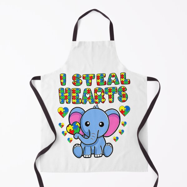 Item preview, I Steal Hearts Autism Awareness Elephant Puzzle Piece designed and sold by HaaChris-Artis.