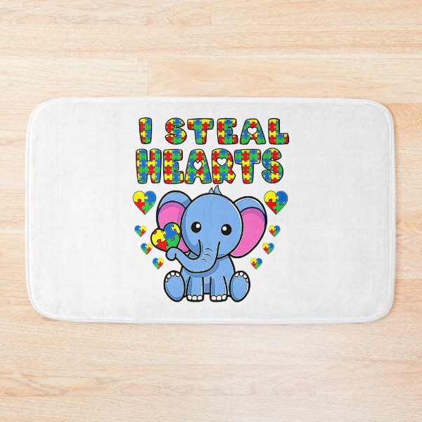 Item preview, I Steal Hearts Autism Awareness Elephant Puzzle Piece designed and sold by HaaChris-Artis.
