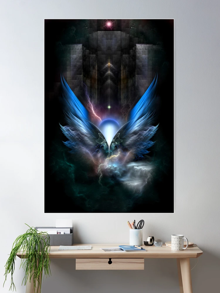 Wings Of Flight Fractal Art by Xzendor7 Wall Decor Poster Art Print
