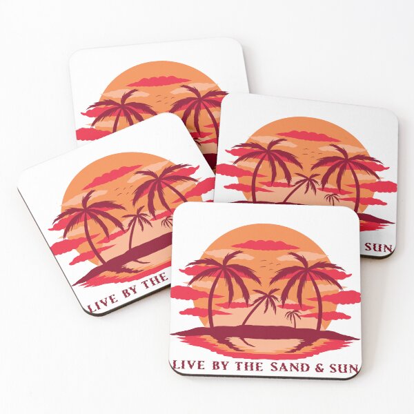 Item preview, Live by the sun and sand Pink designed and sold by Unaiza Khalid.