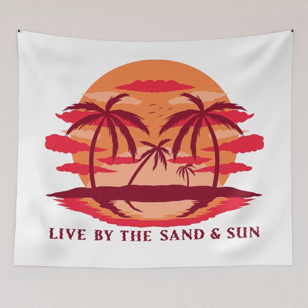 Item preview, Live by the sun and sand Pink designed and sold by Unaiza Khalid.